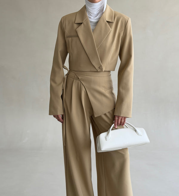 Waist-length Blazer Set