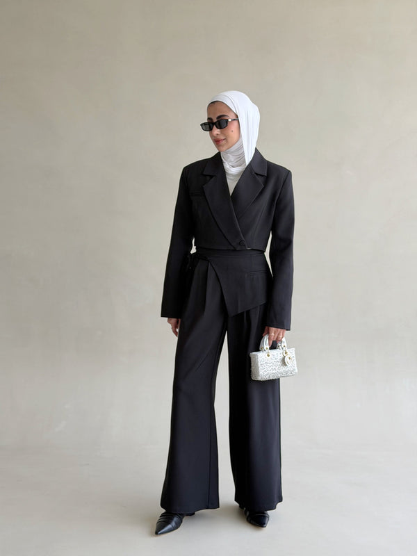 Waist-length Blazer Set