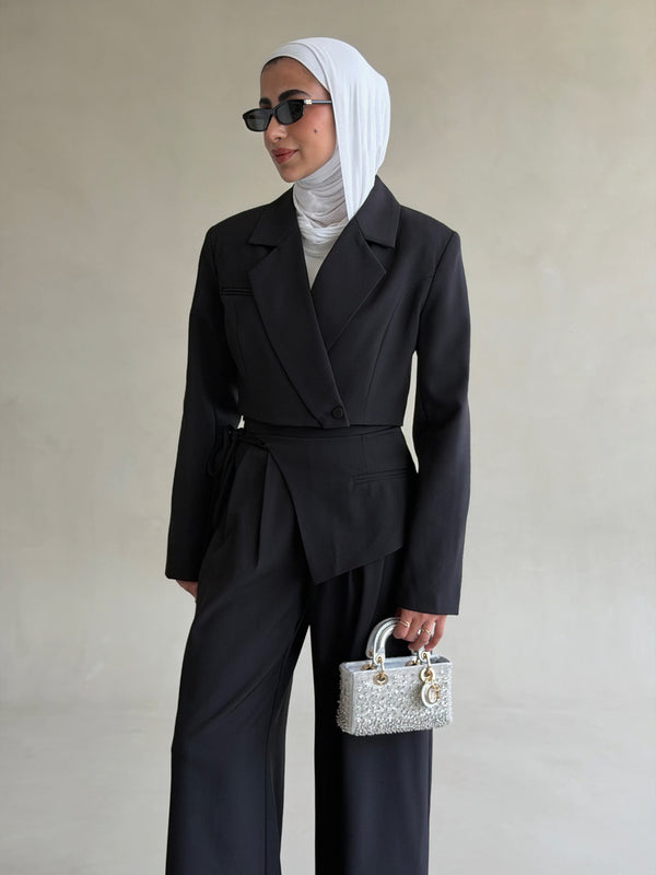 Waist-length Blazer Set