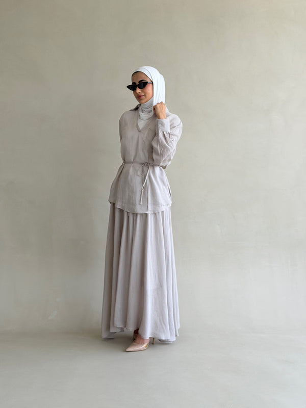 Shirt + Flowing Skirt Set