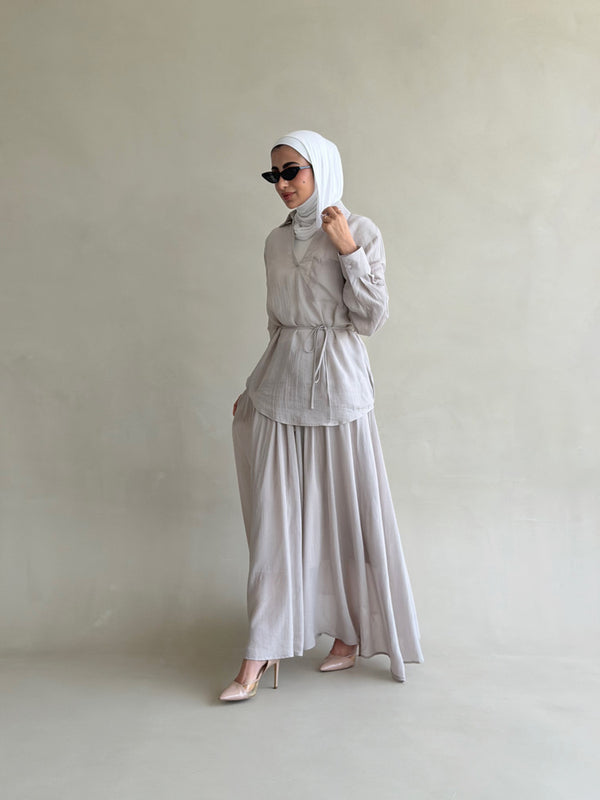 Shirt + Flowing Skirt Set
