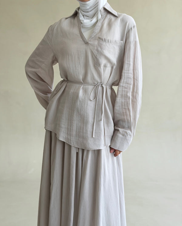 Shirt + Flowing Skirt Set