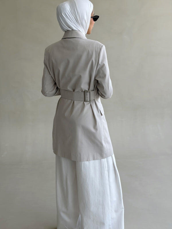Asymmetric Side-Belted  Blazer