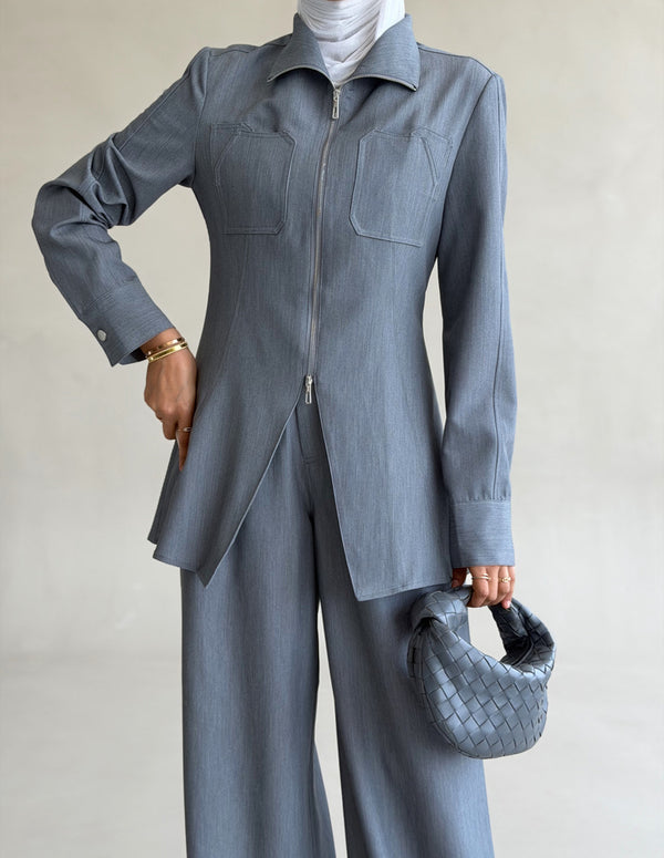 Front Slit-zip Set