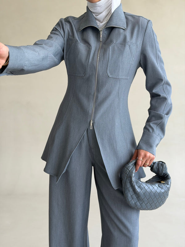 Front Slit-zip Set