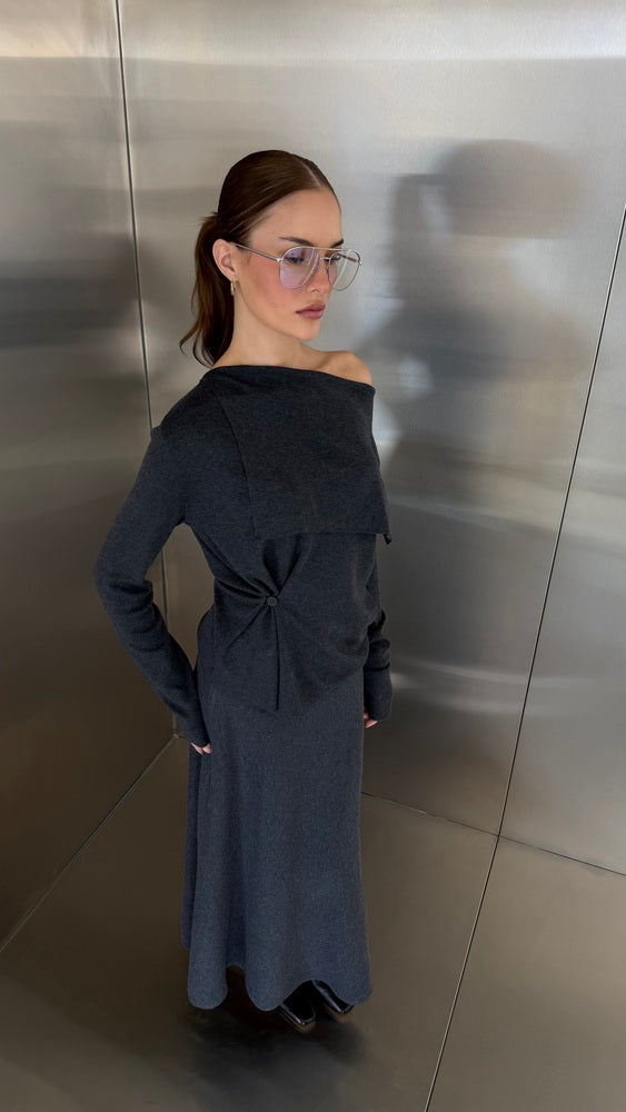 Knitted Side Buttoned Set