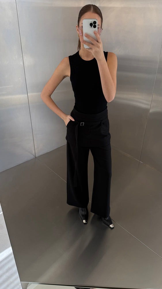2-in1 Trouser Skirt w/ Belt
