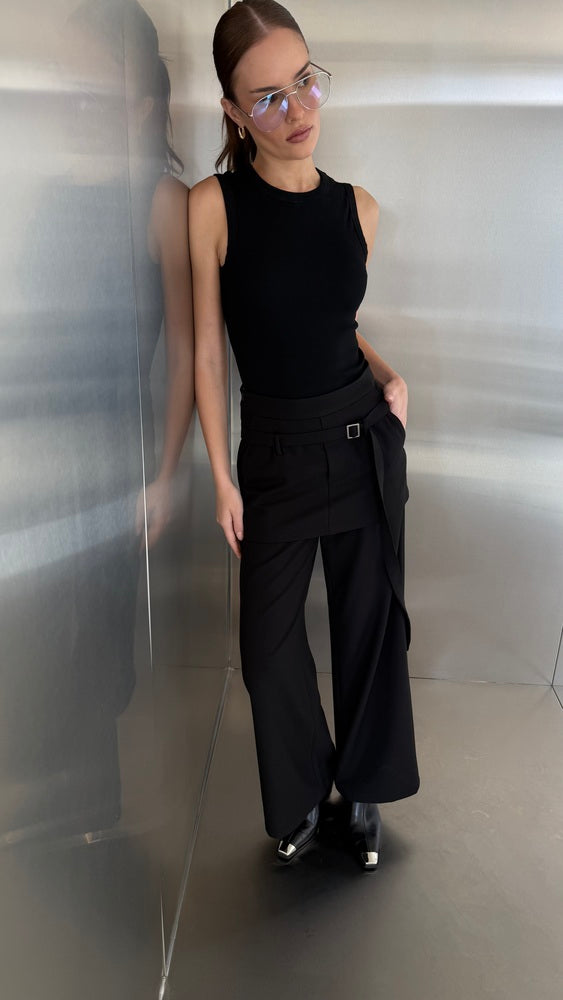 2-in1 Trouser Skirt w/ Belt