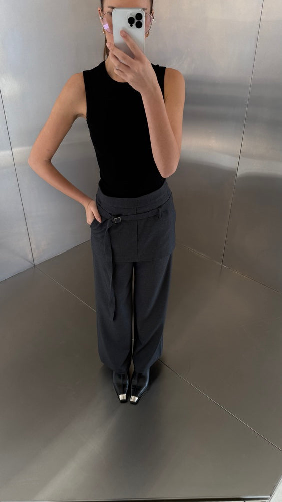 2-in1 Trouser Skirt w/ Belt