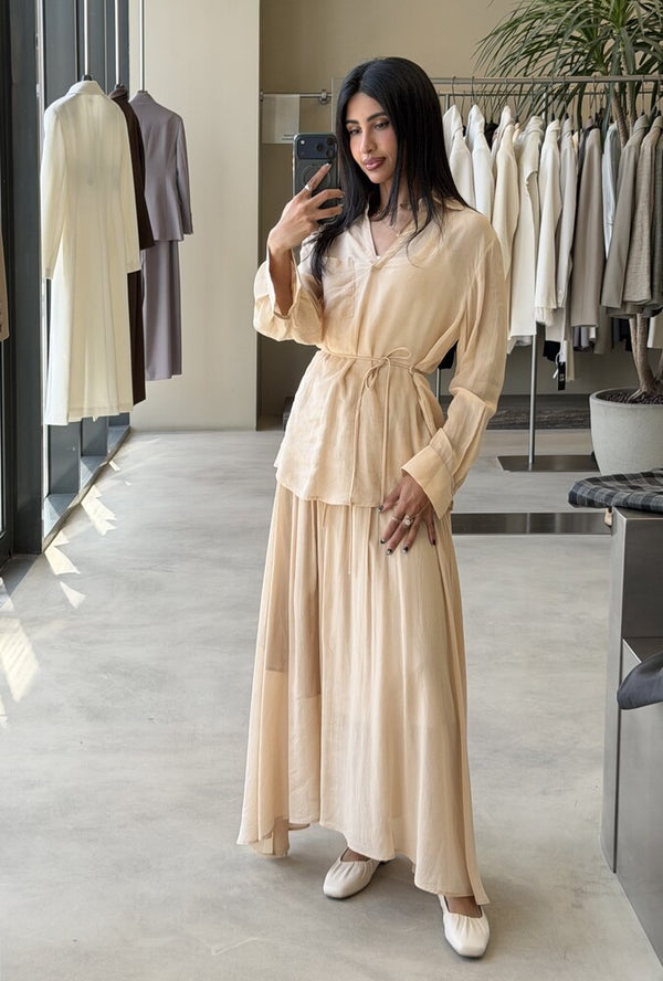 Shirt + Flowing Skirt Set