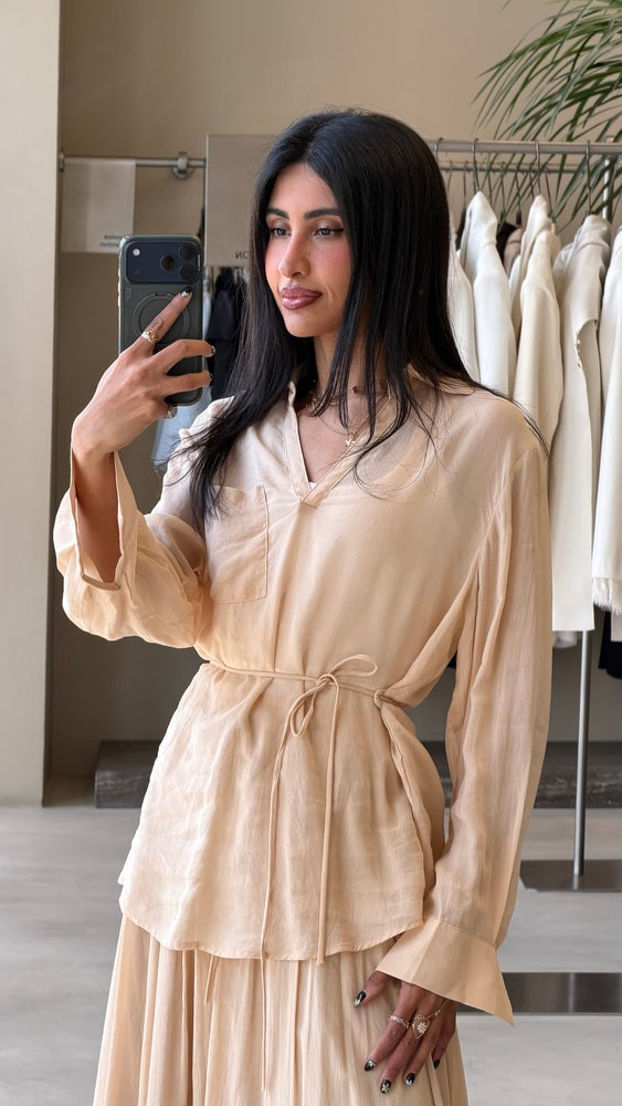 Shirt + Flowing Skirt Set