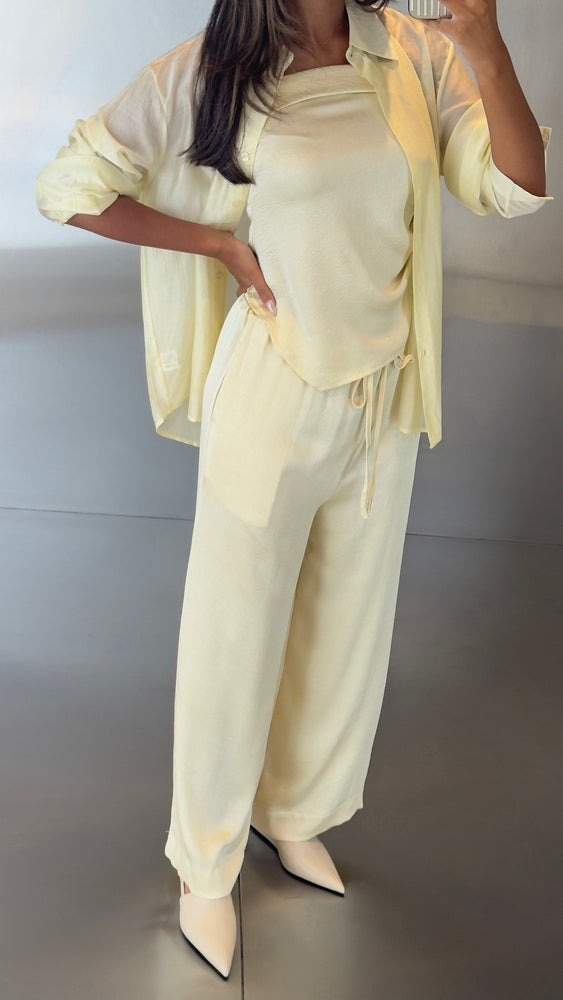 3PC Back Buttoned Shirt Sets