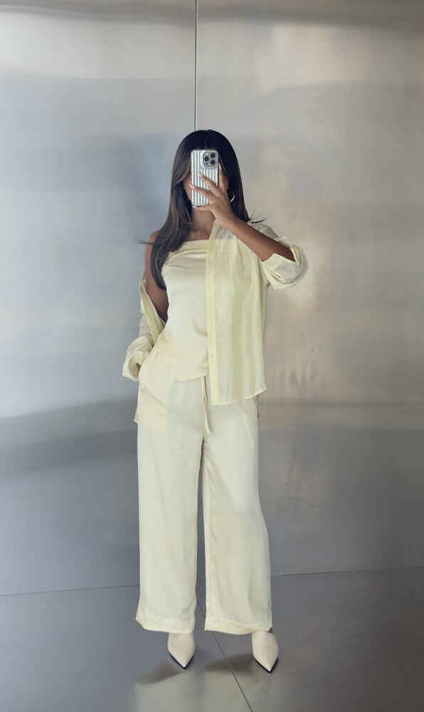 3PC Back Buttoned Shirt Sets