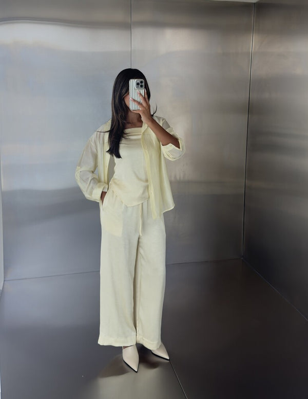 3PC Back Buttoned Shirt Sets
