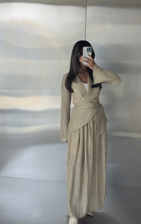 2PC Wrinkled Skirt Sets