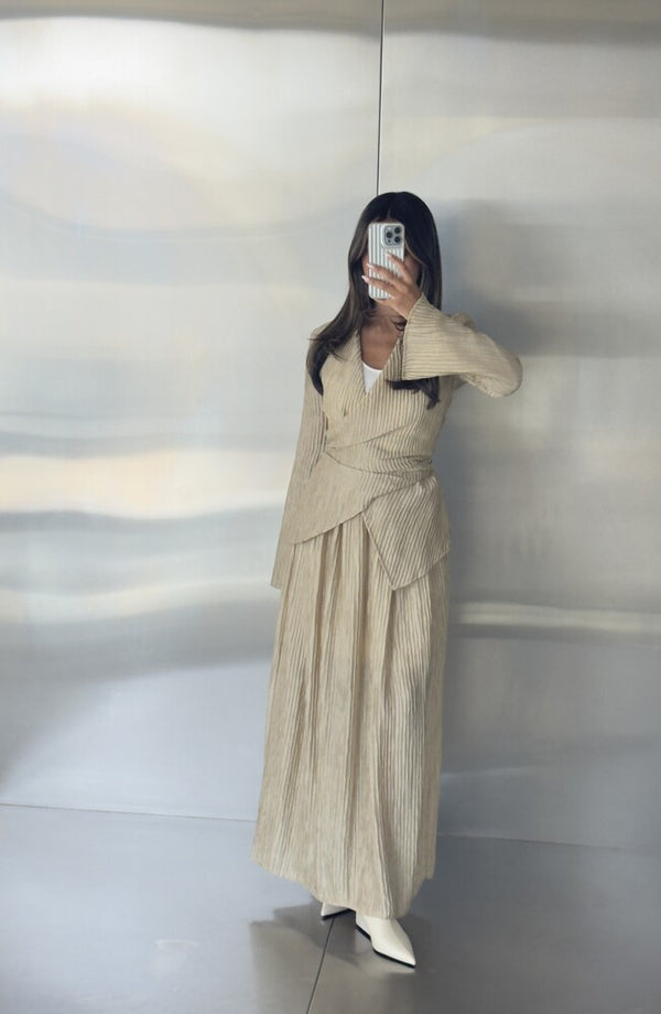2PC Wrinkled Skirt Sets