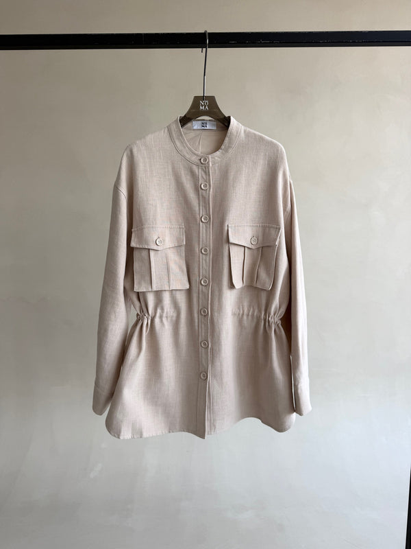 Round Neck Utility Jacket