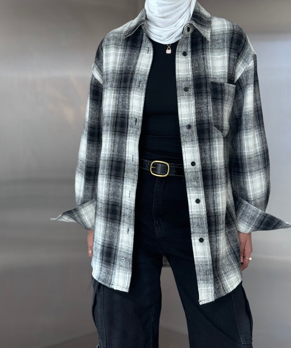 Plaid Fannel Long Sleeve Top