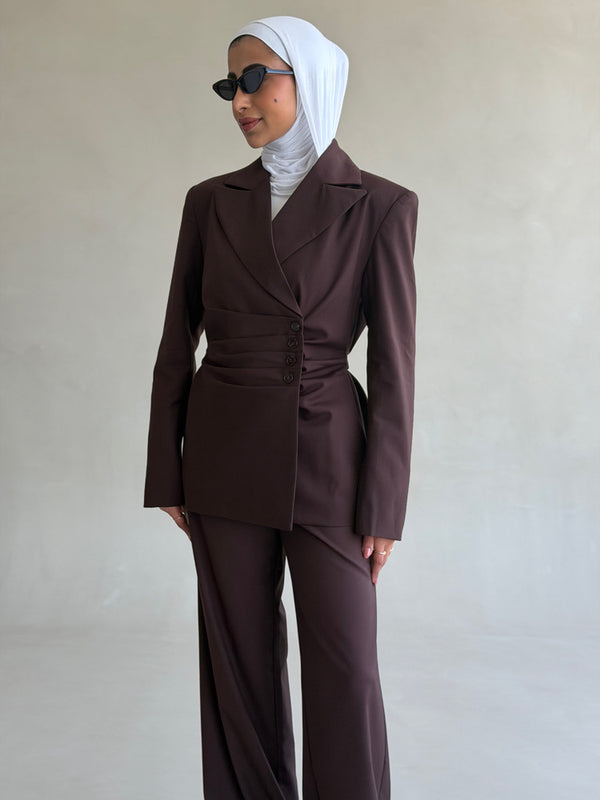 Cinched Tailored Silhouettes Suit