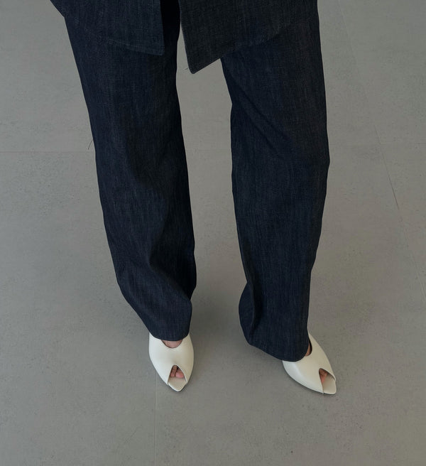 Peep-toe Heeled Mules