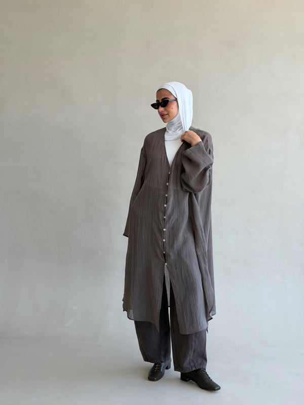 Lightweight Buttoned Long Shirt