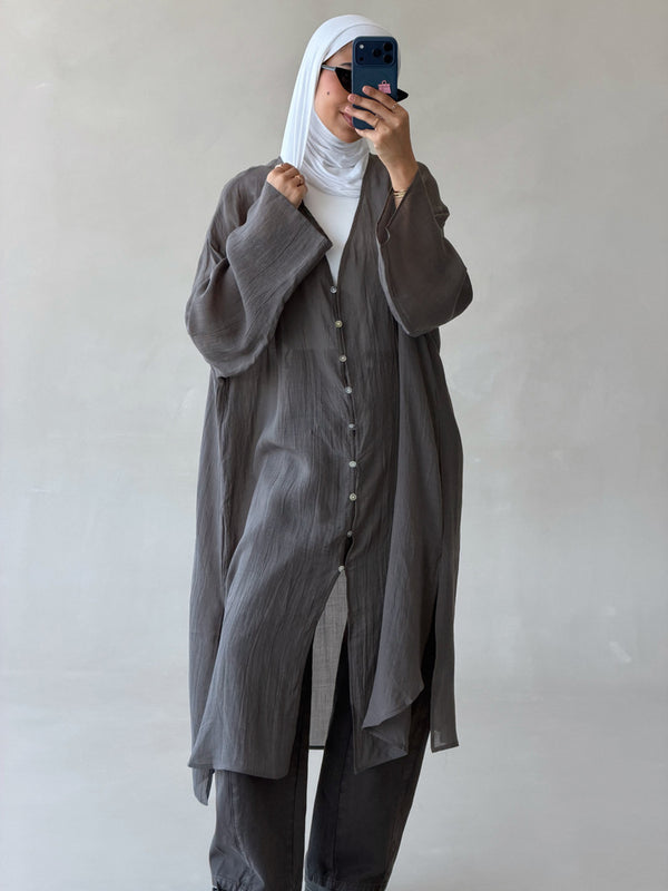 Lightweight Buttoned Long Shirt