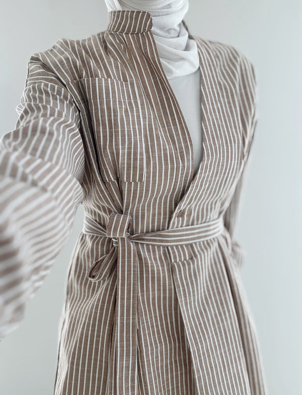 Belted Stripe Shirt