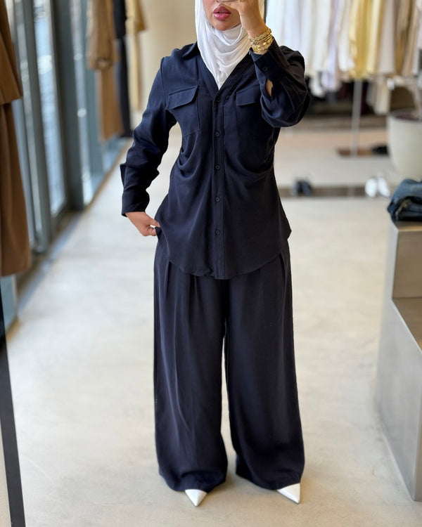 Wrinkled Waist 2PC Set