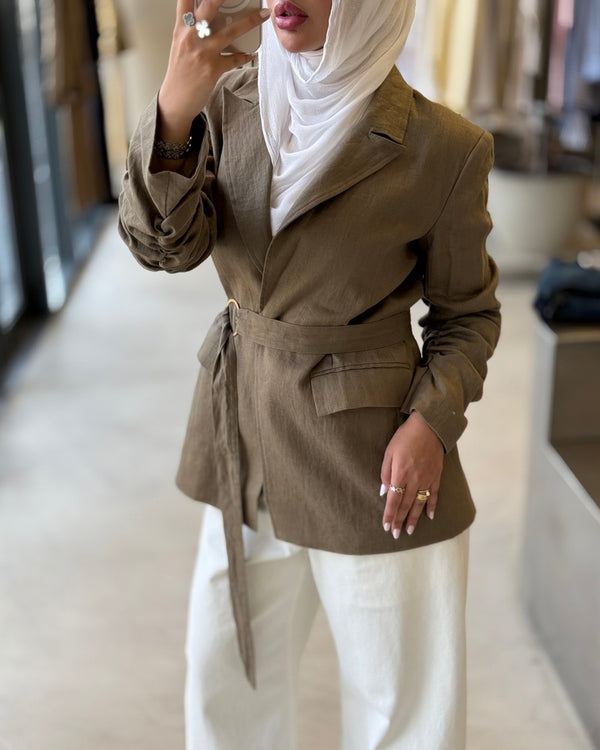 Ruched Sleeves Hollow Shirt