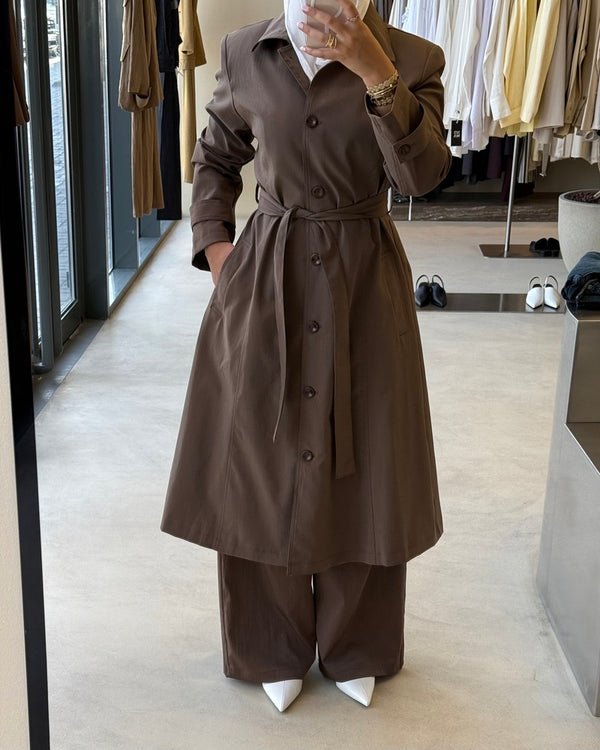 Belted Mid Trench w/ Pants