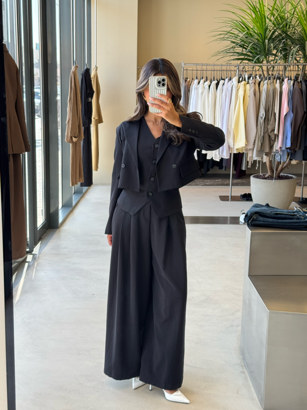 3PC Short Blazer Vest + Pants Set