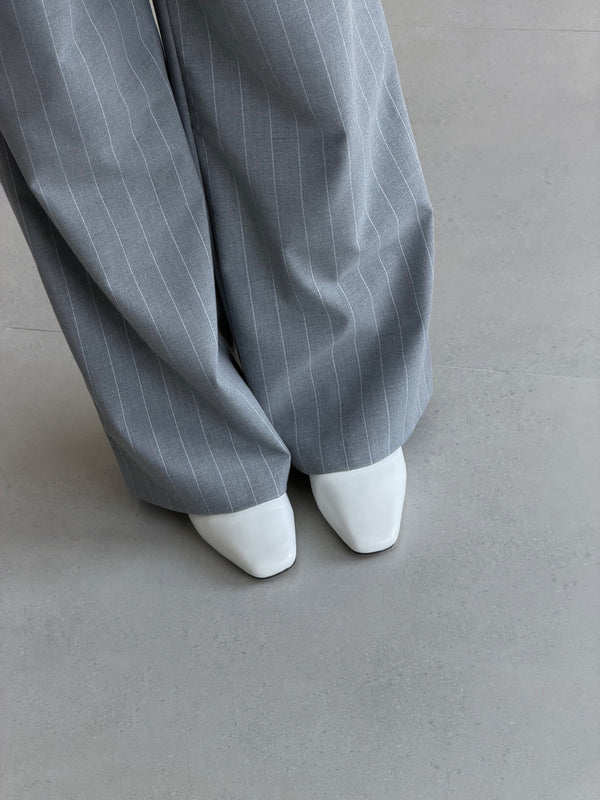 Overlapped Pinstripe Suit Set