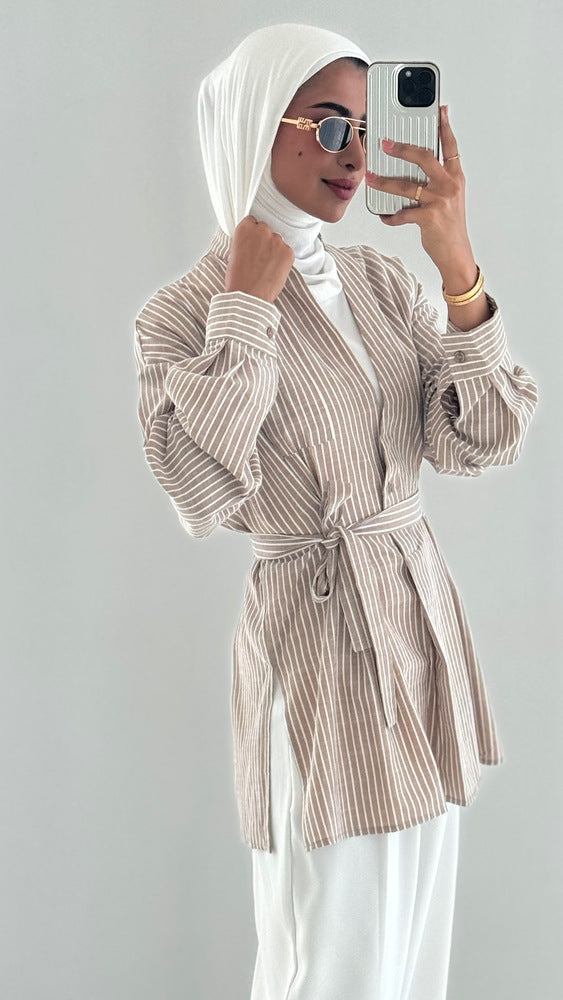 Belted Stripe Shirt