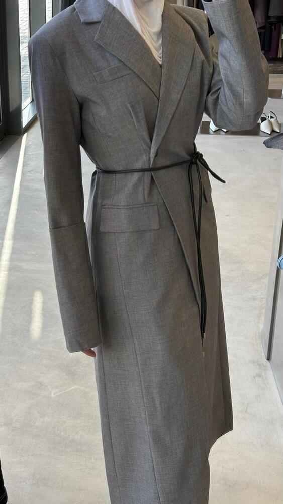 Black Belted Long BlazerX