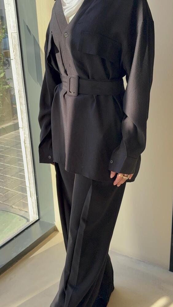 2 Pockets Belted Shirt