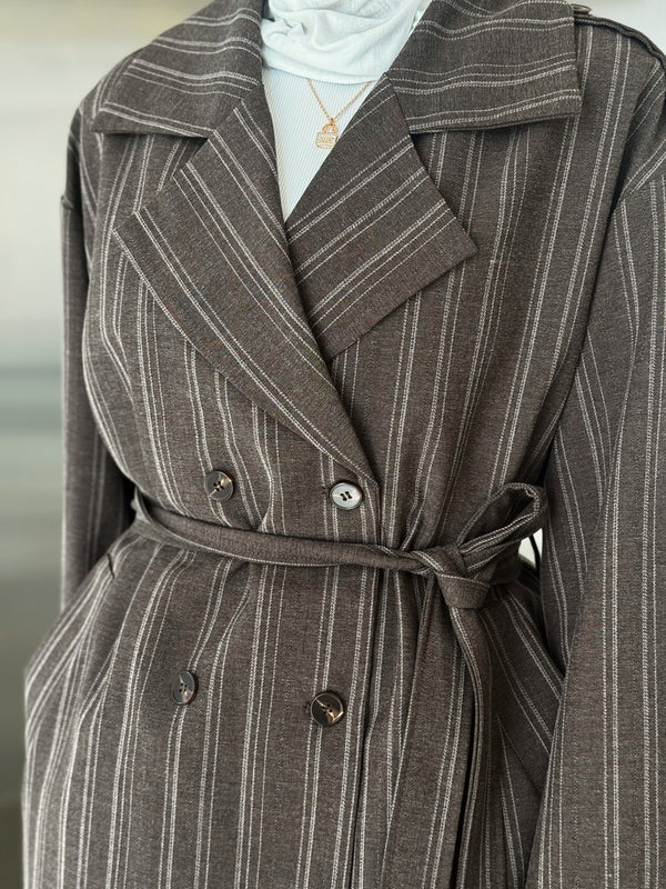 Striped Belted Set
