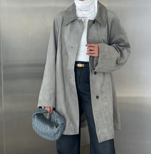 Suede Jacket 4 Buttons