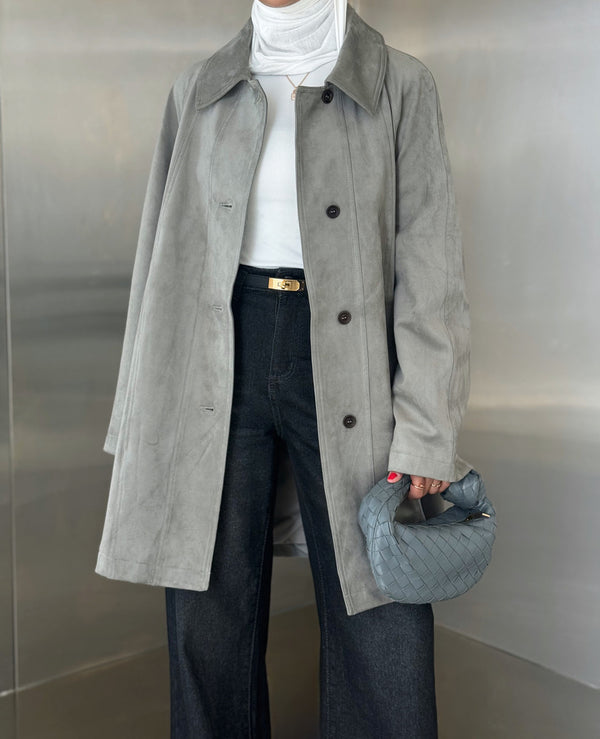 Suede Jacket 4 Buttons