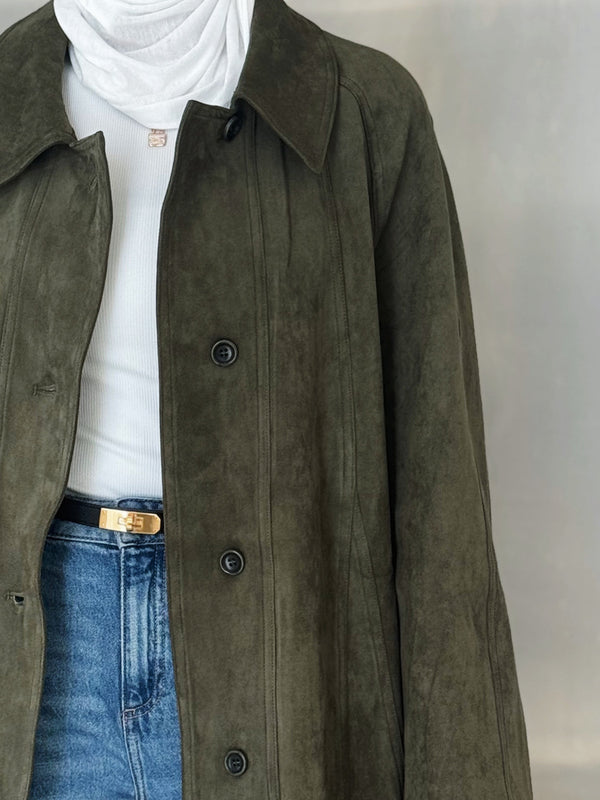 Suede Jacket 4 Buttons
