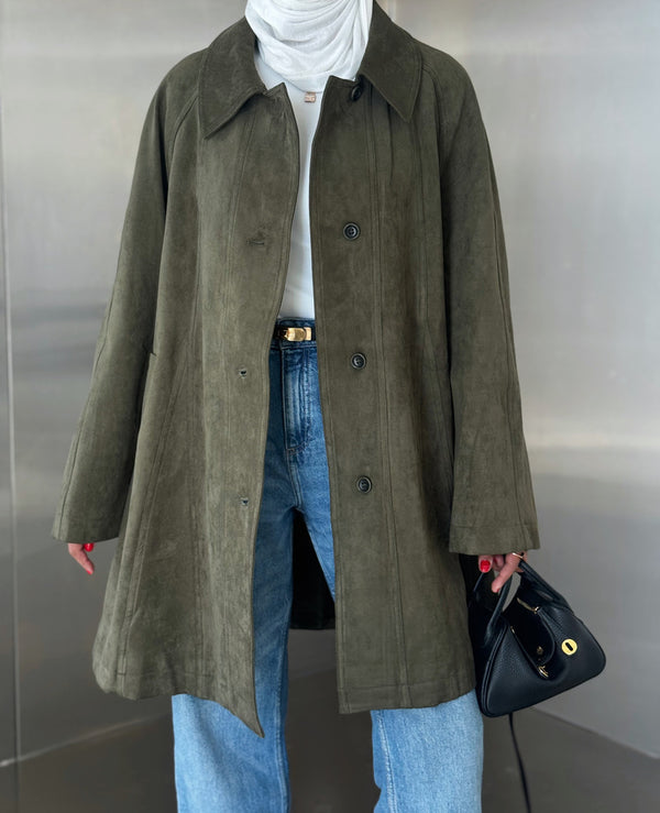 Suede Jacket 4 Buttons