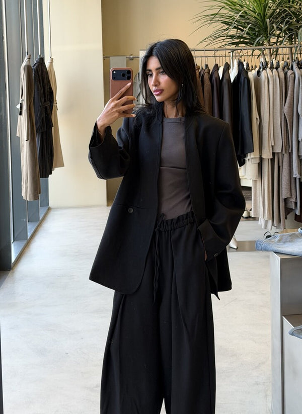 2-Button Designed Open Blazer Set