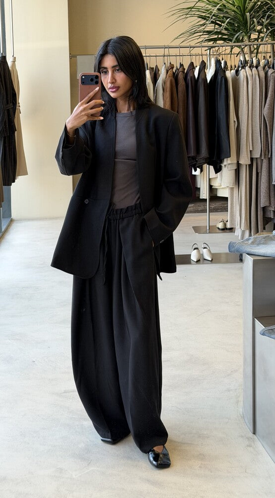2-Button Designed Open Blazer Set