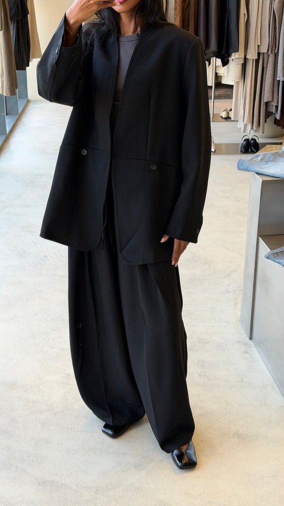 2-Button Designed Open Blazer Set