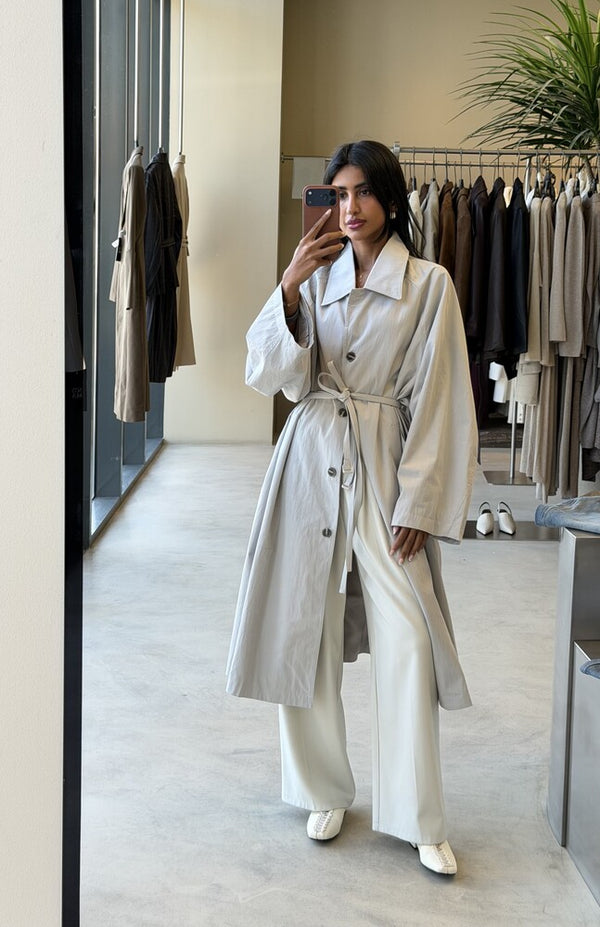 Double Belt Loop Trench Coat