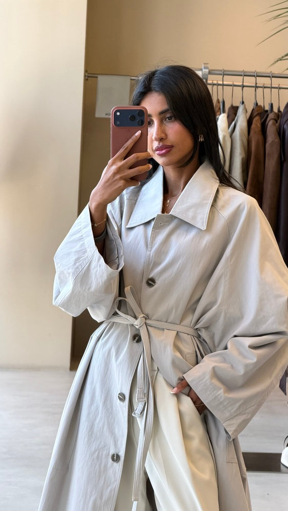 Double Belt Loop Trench Coat