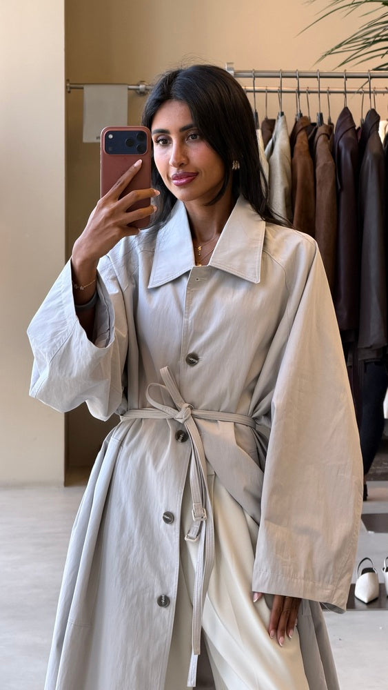Double Belt Loop Trench Coat
