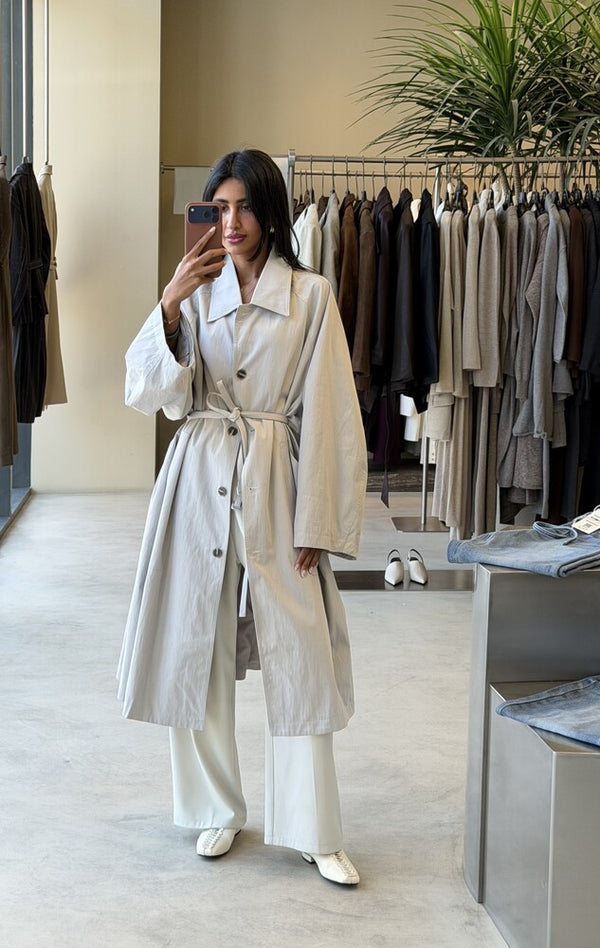 Double Belt Loop Trench Coat