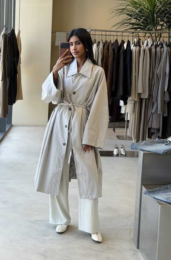 Double Belt Loop Trench Coat