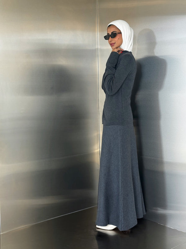 Knitted Side Buttoned Set