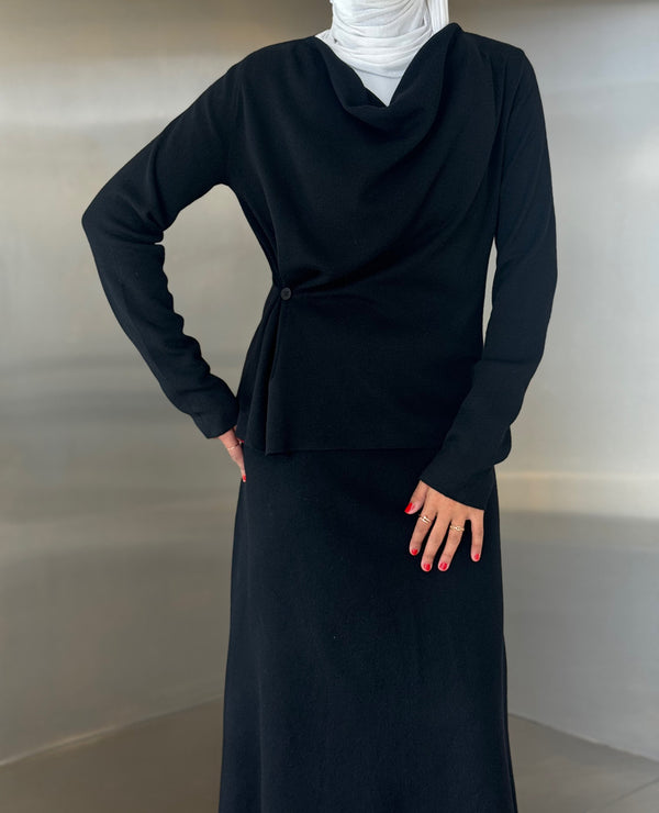 Knitted Side Buttoned Set